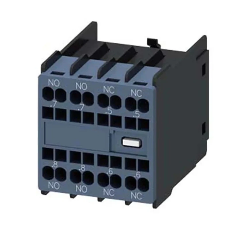 Siemens Auxiliary Switch Block 4 Contact 2 NC/2 NO Snap-On Mount 10 A 690V AC 3RH2911-2FC22