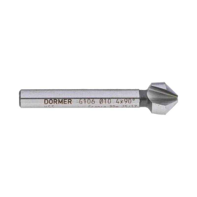 Dormer High Speed Steel Drill Bit 10.4 mm Head Diameter 3 Flute 90° Countersink G10610.4