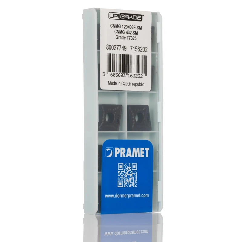 Pramet Indexable Lathe Part CNMG 120408E-SM:T7325, Diamond Shape, 95° Approach, 4.76mm Height, 12.9mm Length