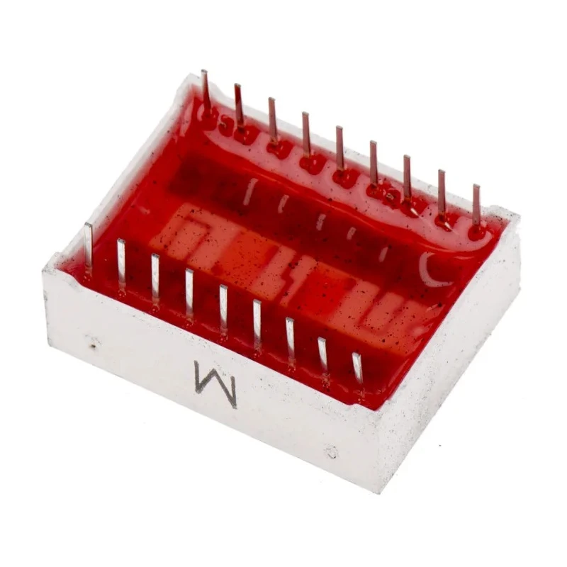 ROHM 2-Digit 7 Segment Red LED Display Anode Type Through Hole 14.2mm Character Height LB-602VA2
