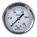 Bourdon 63 mm Stainless Steel Case G 1/4 Brass Pressure Gauge 250 bar MIT3-F22.B35