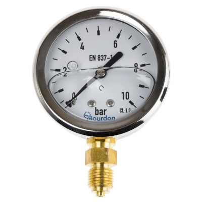 Bourdon 63 mm G 1/4 Bottom Pressure Gauge 10 bar MIT3-D22.B22