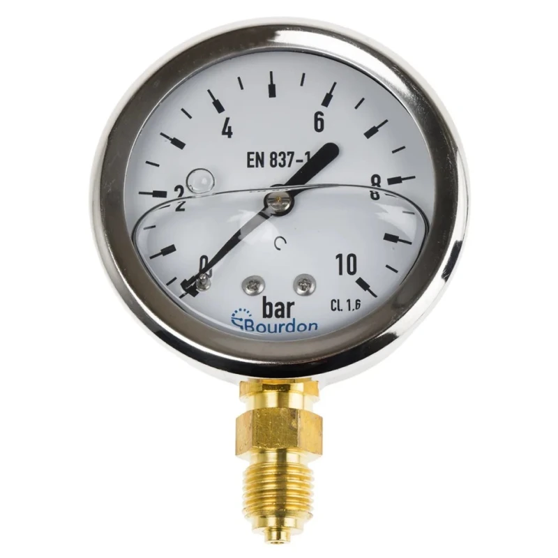 Bourdon 63 mm G 1/4 Bottom Pressure Gauge 10 bar MIT3-D22.B22