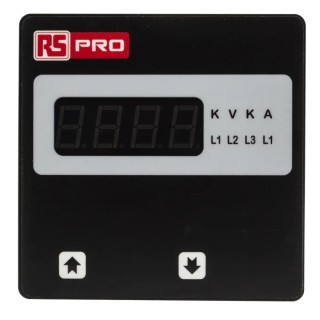 RS PRO Digital Ammeter 999000 A AC, 92 mm x 92 mm Cutout, 0.5 % rdg + 1 Digits Accuracy BT144