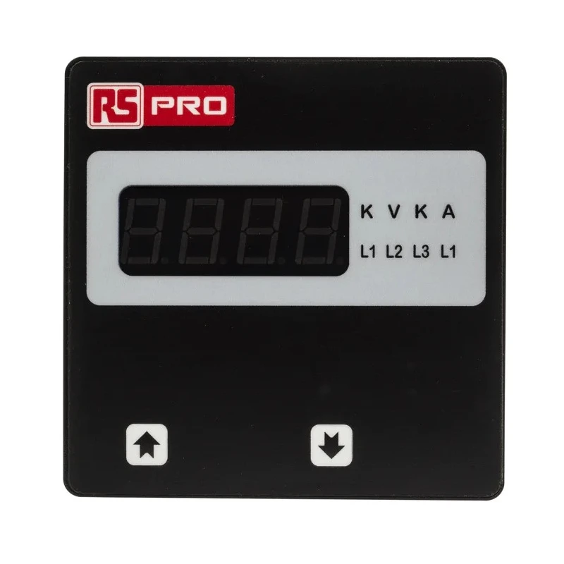 RS PRO Digital Ammeter 999000 A AC, 92 mm x 92 mm Cutout, 0.5 % rdg + 1 Digits Accuracy BT144