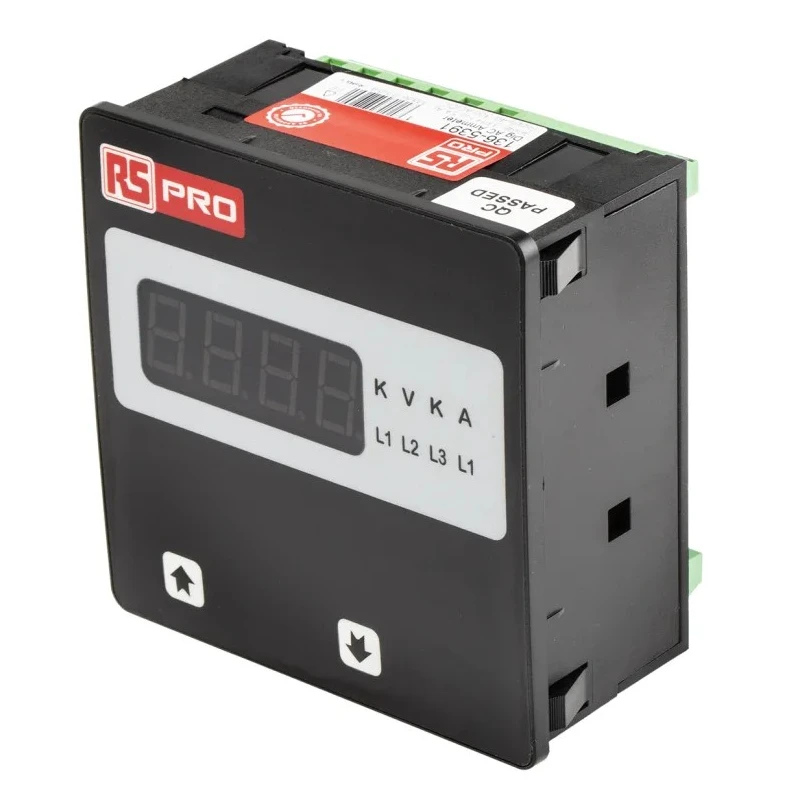 RS PRO Digital Ammeter 999000 A AC, 92 mm x 92 mm Cutout, 0.5 % rdg + 1 Digits Accuracy BT144