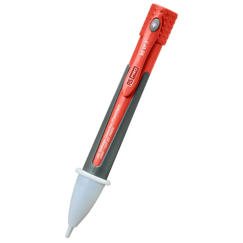 RS Pro Non-Contact Voltage Indicator 200 V ac to 1000 V ac with Audible Tone and Built-in Flashlight RS VP-3