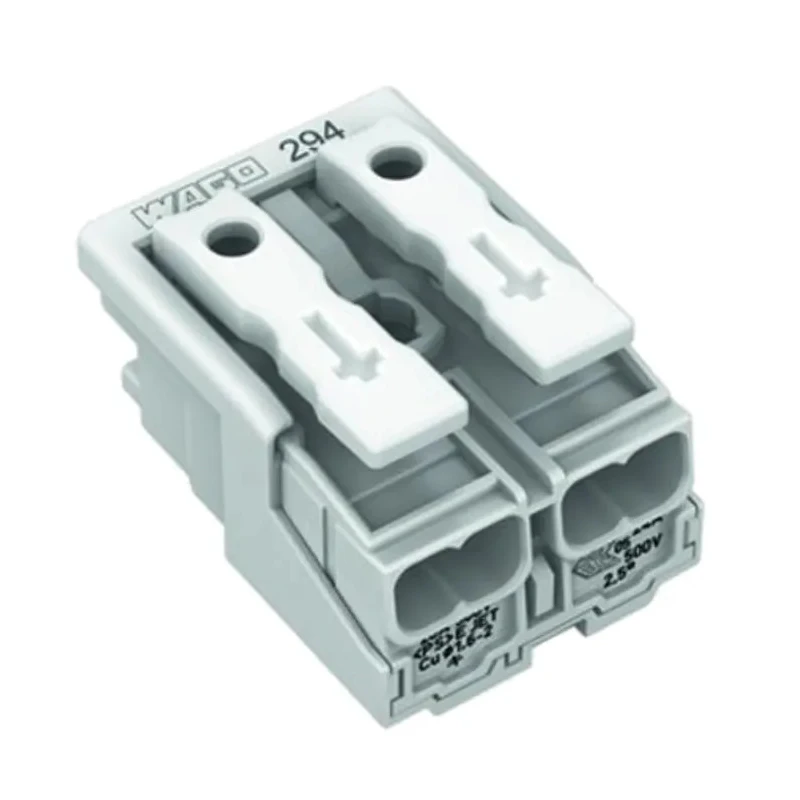 WAGO 294 Series Power Supply Connector Female Push-in 2-Pole 24A 500V 2-Way 294-4002