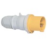 Bals IP44 Yellow Cable Mount 2P+PE Straight Industrial Power Connector 32A 110V