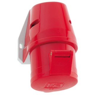 Bals Rated At 32A 415V IP44 Red Wall Mount Industrial Power Connector 3P+PE IP44