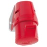 Bals Rated At 32A 415V IP44 Red Wall Mount Industrial Power Connector 3P+PE IP44