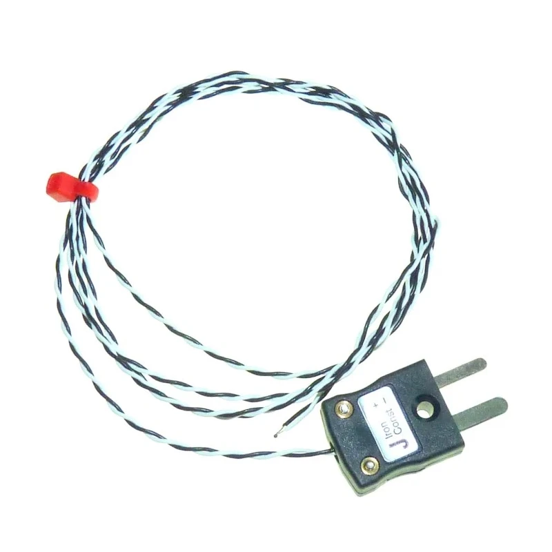 RS PRO Type J Exposed Junction Thermocouple 2 m Length PFA Insulated Cable Miniature Plug RS232 250°C Max