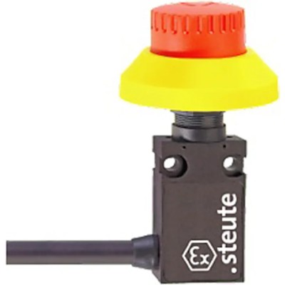 Steute Ex 14 Series Push Button Limit Switch, DPST, IP65, Fibreglass Reinforced Thermoplastic Housing Ex 14 RUV-S 2O-5m