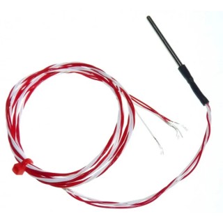 RS PRO PT1000 RTD Sensor 4 mm Diameter, 125 mm Length, 2 Wire Configuration, Class B Accuracy, 200 °C Max PT1000