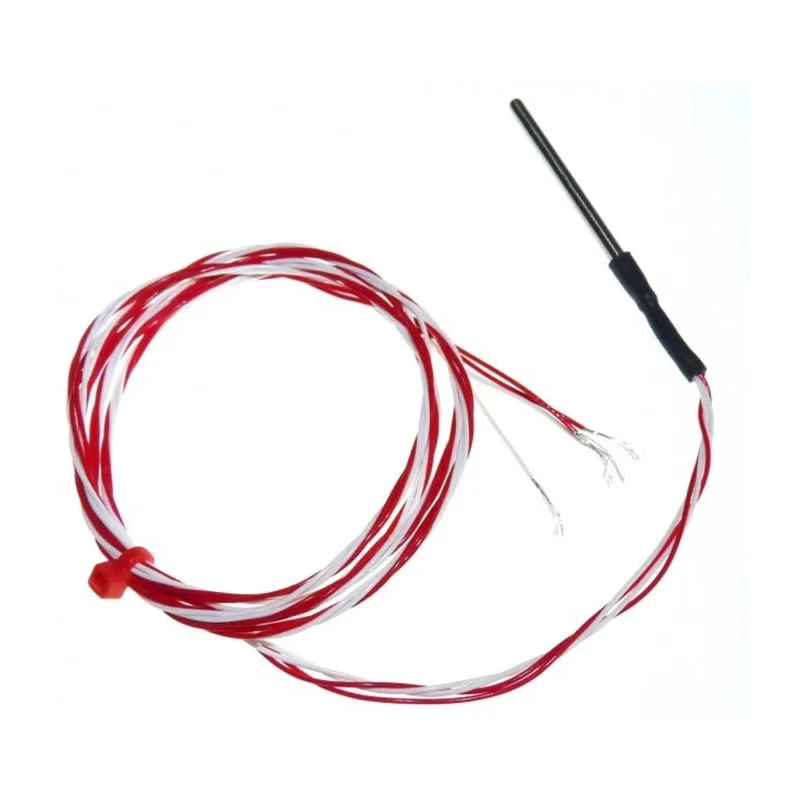 RS PRO PT1000 RTD Sensor 4 mm Diameter, 125 mm Length, 2 Wire Configuration, Class B Accuracy, 200 °C Max PT1000