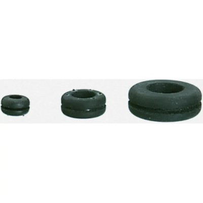 SES Sterling Black Polychloroprene Cable Grommet DA Series 20 mm Panel Hole Diameter, Max Cable Diameter 12 mm 02520058010