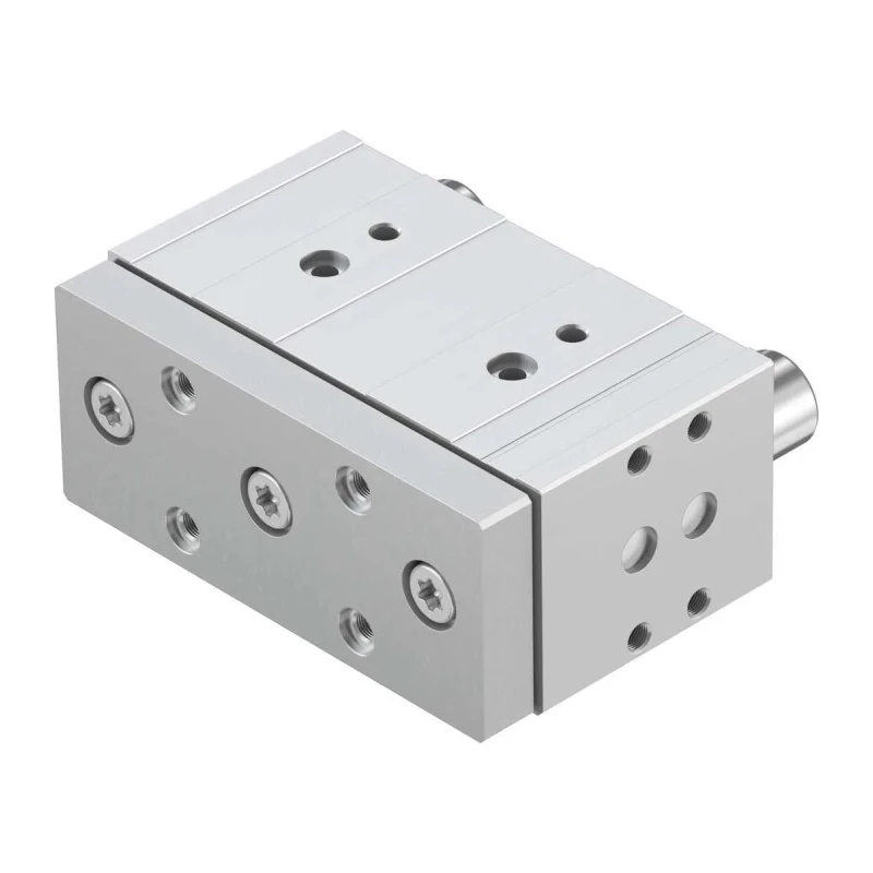 Festo Pneumatic Guided Cylinder, 50mm Bore, DFM Series, 25 mm Stroke, Double Acting, Elastomer Cushioning DFM-50-25-P-A-GF