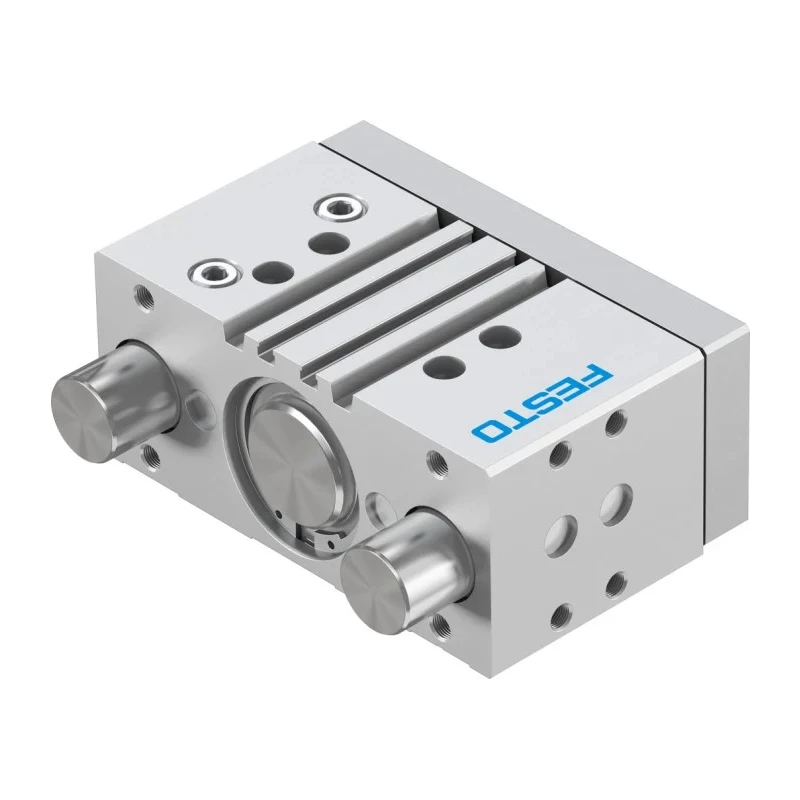 Festo Pneumatic Guided Cylinder, 50mm Bore, DFM Series, 25 mm Stroke, Double Acting, Elastomer Cushioning DFM-50-25-P-A-GF