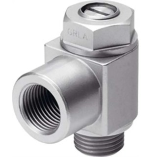 Festo Exhaust Valve Flow Controller GRLA-3/8-B, G 3/8 Threaded, 1 Bar Max Operating Pressure