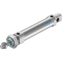 Festo Pneumatic Cylinder, DSNU Series, Double Acting, 25mm Bore, 70mm Stroke, Aluminium Body, Through Hole DSNU-25-70-PPV-A