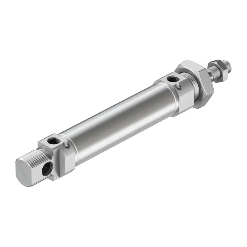 Festo Pneumatic Cylinder, DSNU Series, Double Acting, 25mm Bore, 70mm Stroke, Aluminium Body, Through Hole DSNU-25-70-PPV-A