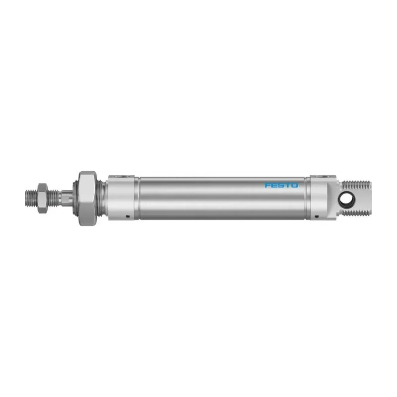 Festo Pneumatic Cylinder, DSNU Series, Double Acting, 25mm Bore, 70mm Stroke, Aluminium Body, Through Hole DSNU-25-70-PPV-A
