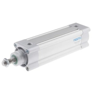 Festo Pneumatic Piston Rod Cylinder Double Acting 63mm Bore 150mm Stroke Aluminium Body DSBC-63-150-PPVA-N3