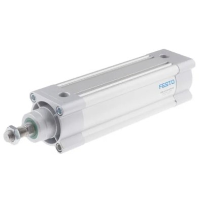 Festo Pneumatic Piston Rod Cylinder Double Acting 63mm Bore 150mm Stroke Aluminium Body DSBC-63-150-PPVA-N3
