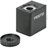 Festo Replacement Solenoid Coil 24V DC Copper Winding Durable Thermoplastic VACF-B-B2-1