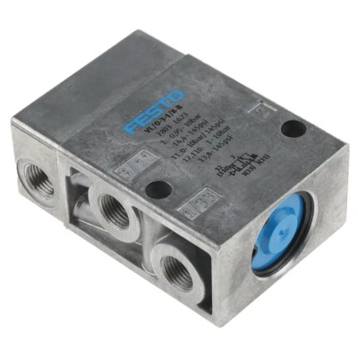 Festo Pneumatic Solenoid Valve 3/2 NC G Threaded Port 1/8in Die Cast Aluminium 10 bar VL/O-3-1/8-B