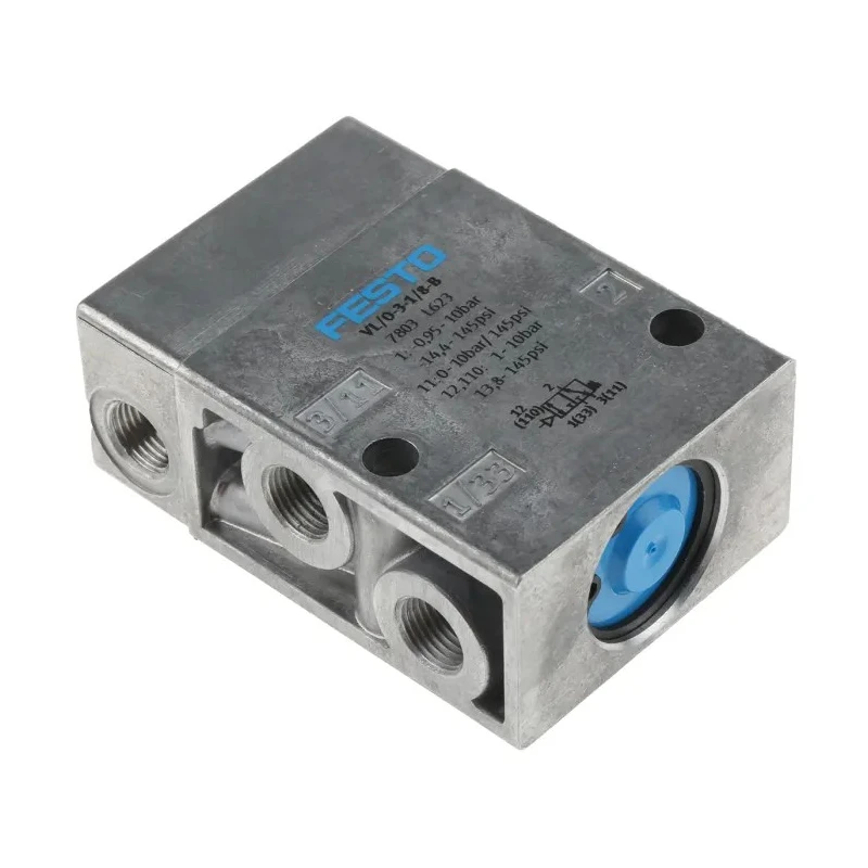Festo Pneumatic Solenoid Valve 3/2 NC G Threaded Port 1/8in Die Cast Aluminium 10 bar VL/O-3-1/8-B