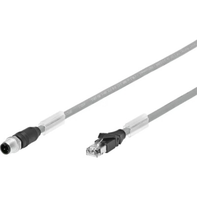 Festo NEBC Series Cable Lead M12 x 1 Connector Straight Plug for Fieldbus Module CTEU 1m Length NEBC-D12G4-ES-1-S-R3G4-ET