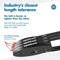OPTIBELT Wedge Belt Rubber Material, Outside Length 1750mm, Inside Length 987mm, Belt Height 10mm, Belt Width 9.7mm SPA 1032