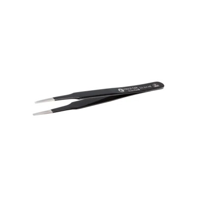 ideal-tek 120mm Stainless Steel Fine, Straight, Flat, Round ESD Safe Tweezer 2A.SA.NE.6