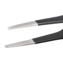 ideal-tek 120mm Stainless Steel Fine, Straight, Flat, Round ESD Safe Tweezer 2A.SA.NE.6