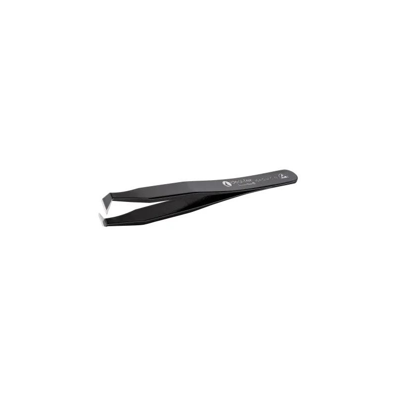 ideal-tek 115mm Carbon Steel Cutting, Angled ESD Safe Tweezer 15AGW.C.NE.0