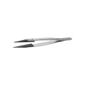 ideal-tek 130mm Stainless Steel Carbon Fibre Polyamide 66 Fine Straight Pointed ESD Safe Tweezer 3CFR.SA.1