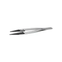 ideal-tek 130mm Polyamide 66 Carbon Fibre Stainless Steel Straight Thick ESD Safe Tweezer 00CFR.SA.1