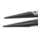 ideal-tek 130mm Polyamide 66 Carbon Fibre Stainless Steel Straight Thick ESD Safe Tweezer 00CFR.SA.1