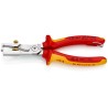 Knipex Copper Insulated Cable Cutter 0 to 10 mm², 180 mm Overall Length, Insulated Handle, Chrome Finish 13 66 180 T