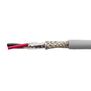 Alpha Wire ECO Control Cable, 2 Cores, 0.38mm² 22 AWG, Screened, 305 m, Grey Modified Polyphenylene Ether Sheath 78332 SL001