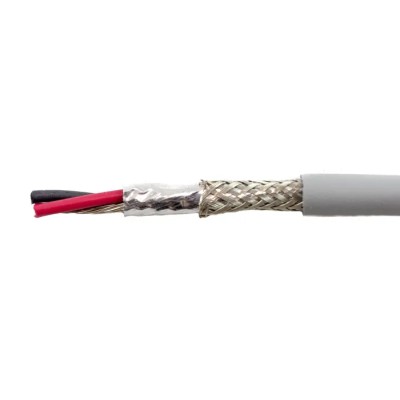 Alpha Wire ECO Control Cable, 2 Cores, 0.38mm² 22 AWG, Screened, 305 m, Grey Modified Polyphenylene Ether Sheath 78332 SL001