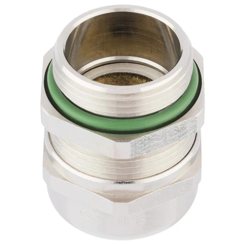 Lapp SKINTOP MS-HF Series 1 Halogen Free Cable Gland M63, Nickel-Plated Brass, IP68, HL 3 Hazardous Area Certified 53112547
