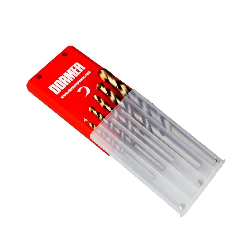 Dormer 5-Piece High Speed Steel Twist Drill Bit Set for Multi-Material, 4 mm to 10 mm A08910