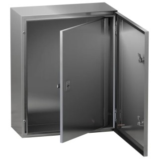Schneider Electric PanelSeT Accessoires Series Lockable Steel RAL 7035 Single Door 400 mm H x 300 mm W x 300 mm L NSYPIN43