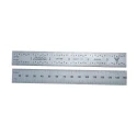RS PRO 300 mm Rigid Steel Ruler Imperial and Metric Satin Chrome Finish 136-8084