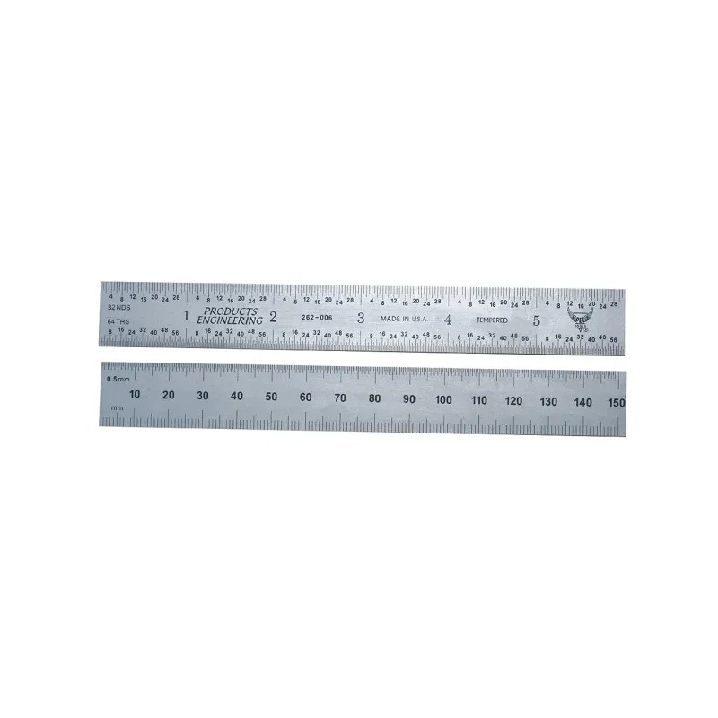 RS PRO 300 mm Rigid Steel Ruler Imperial and Metric Satin Chrome Finish 136-8084