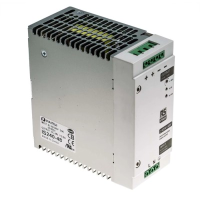 RS PRO Switched Mode DIN Rail Power Supply 240 W 55V DC Output 5 A Output Current 90-264V AC Input 1 Phase 136-8322