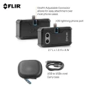 FLIR Thermal Imaging Camera, 400 °C Max Temperature, 160 x 120 Pixel Detector Resolution FLIR ONE PRO IOS (435-0006-03)