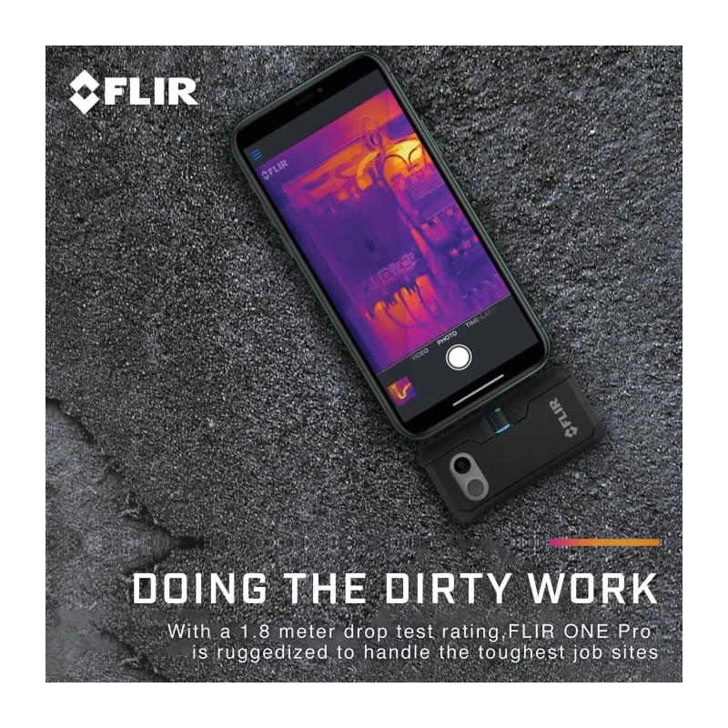 FLIR Thermal Imaging Camera, 400 °C Max Temperature, 160 x 120 Pixel Detector Resolution FLIR ONE PRO IOS (435-0006-03)